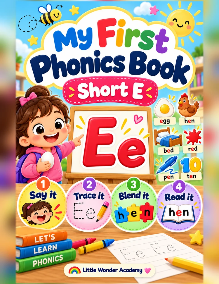 Original premium My First Phonics Book — Short E cover
